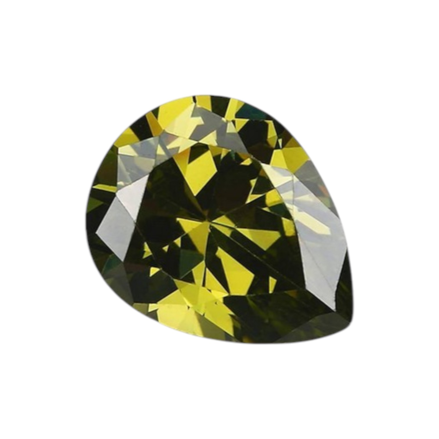 Zirconia AAAAA Peer 4*6mm HITTEBESTENDIG Olijf STAFFELKORTING