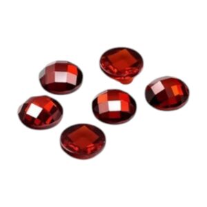 Zirconia AAAAA rond 4mm HITTEBESTENDIG  Rood Garnet Platte onderkant STAFFELKORTING