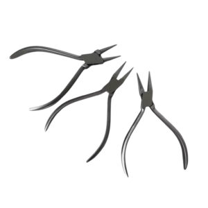 Set met 3 professionele RVS sieraden tangen