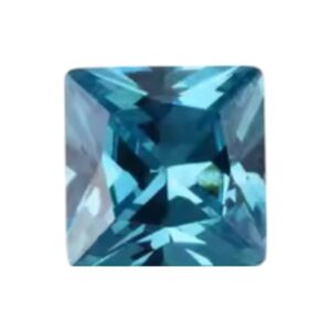 Zirconia AAAAA vierkant Div Afmetingen HITTEBESTENDIG Aquamarijn blauw STAFFELKORTING