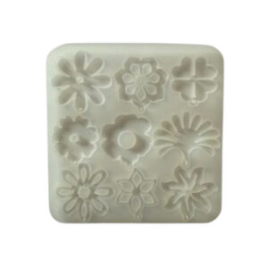 Siliconen mal  bloemen met hangeroogje