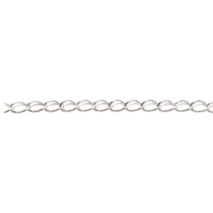 Zilveren ketting, 925 Sterling Zilver Curb schakel. Prijs per meter.