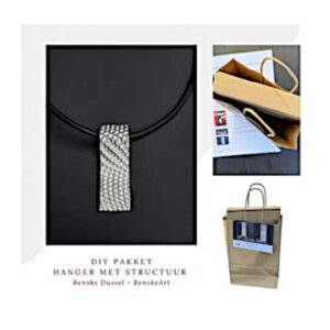 DIY pakket Zilveren hanger met structuur -  Beginners Friendly