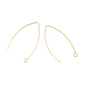 Oorhaakjes rvs Verguld. Hoogte 40mm. Prijs per paar.