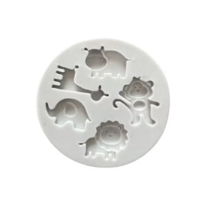 Siliconen mal met verschillende kleine jungle dieren