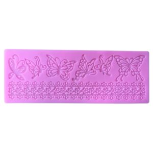siliconen mal vlinders Kantmotief opengewerkt.