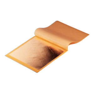 Koperfolie, boekje met  25 blaadjes van 14*14 cm