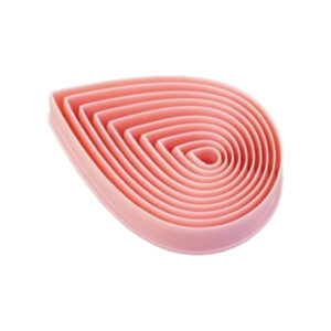 Cutters / uitsteekvormen druppel 10 delige set  kunststof