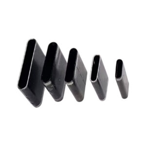 Uitsteekvormen set van 5 mini cutters smal ovaal. Staal