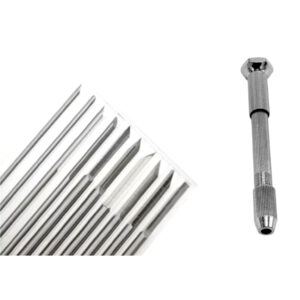 Mini mesjes voor graveren + boorhouder