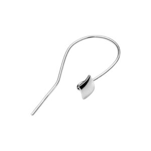 Oorbelhaakjes 925 Sterling Zilver met blokje en verborgen hangeroog.