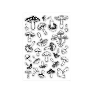 Stempelmat siliconen paddenstoelen   Afmeting hele mat 21*14 cm