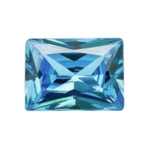Zirconia AAAAA Rechthoek Div Afmetingen HITTEBESTENDIG Aquamarijn blauw STAFFELKORTING