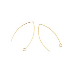 Oorhaakjes rvs Verguld. Hoogte 40mm.