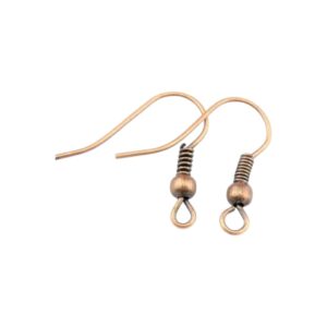 Oorbellen haakjes RVS koperkleur 5 paar