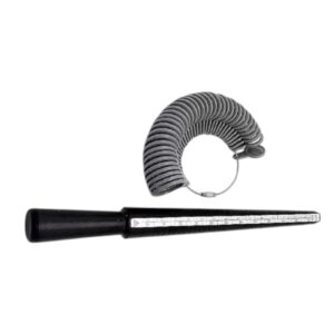 Set Ringstok kunststof + ringenbos voor het bepalen van de ringmaat. Universele maatvoering