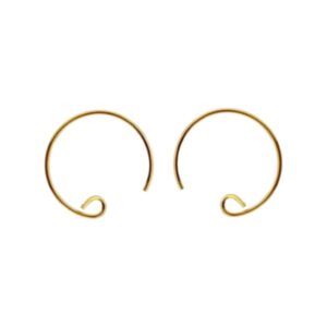 Oorbelhaakjes zilver 14K Verguld zilver. Ronde uitvoering