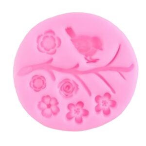 Siliconen mal takje met vogeltje en bloemetjes