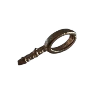 Schroefoogje brons voor meebakken in bronsklei. Ovaal