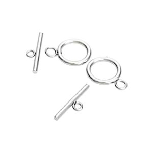 Toggle sluiting, kapittelslot RVS Diverse maten  Prijs per 5 setjes