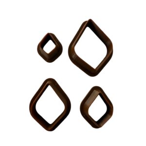 Cutting out shapes for clay/ clay jewelry Set of 4 Ornate diamond shape