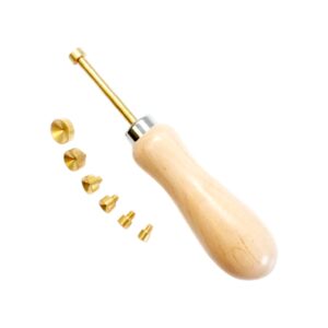 Steen aandruk gereedschap. met 7 opzetstukjes in verschillende maten