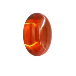 Cabochon CZ flat back 5xA Zirconia. 8*10 mm Orange