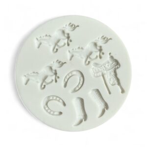 Siliconen mal met paarden en hoefijzers, boots etc