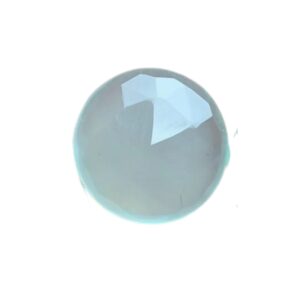 Aqua agaat Cabochon Facet geslepen Platte onderkant Natuursteen Rond 6 mm