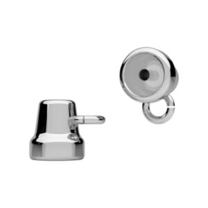 Sterling zilveren Back stoppers. Poussette, achterkantje oorbel met hangeroogje. Per paar