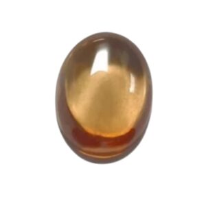 Cabochon Champagne 5xA Synthetische cabochon. 6*8mm