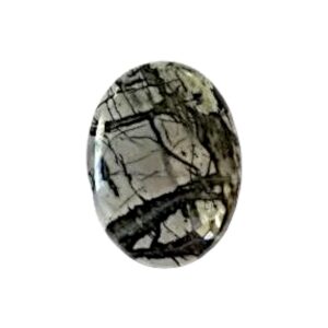 Picasso Jasper Black & white Cabochon Natuursteen Ovaal  30*40mm