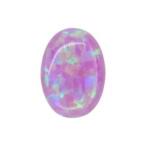 Synhetische opaal cabochon. Roze 6*4