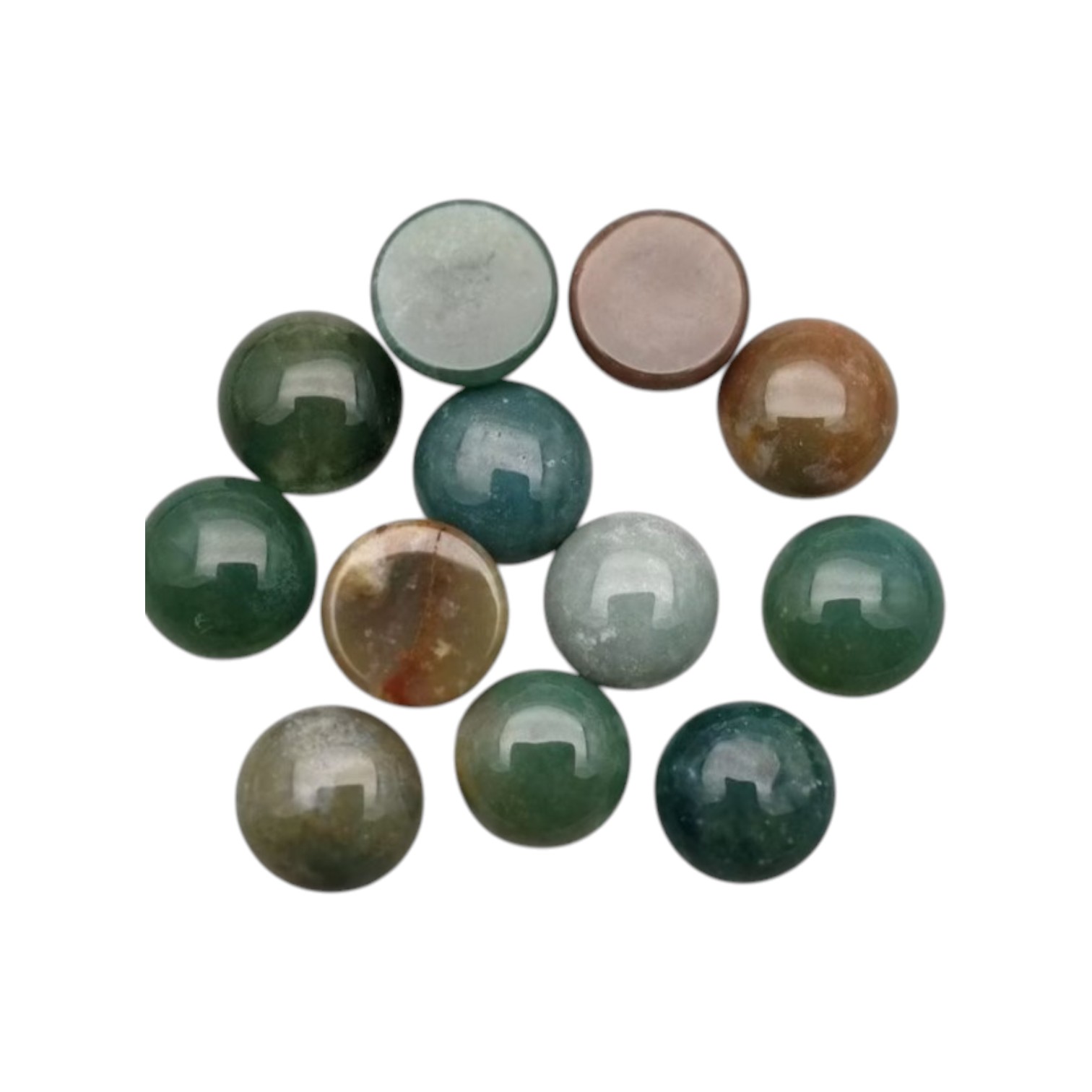 Indian Agaat Cabochon natuursteen rond. Diverse afmetingen - Afbeelding 2