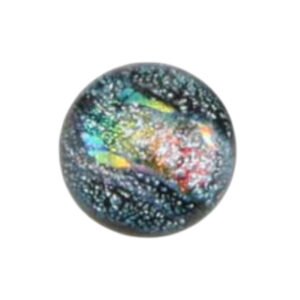 Dichroic Glas cabochon. Silver small 6-10 mm
